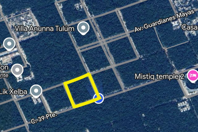 Terreno en TULUM en Región 15 a 10 minutos del mar.